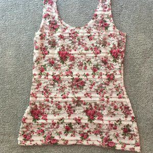 Cute floral lace tank top